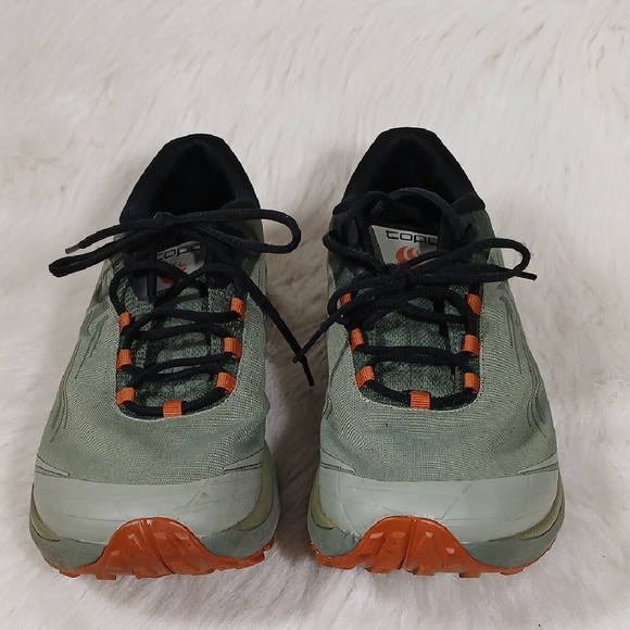 Topo Athletic Green and Orange Trail Running Shoes Men's Sz 11.5 - Picture 2 of 11